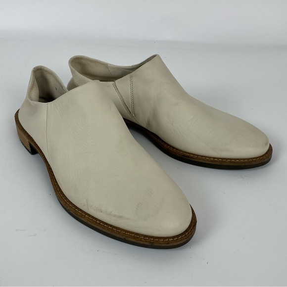 Ecco Shoes - ECCO Women's Mule Shoes US 9 9.5 EU 40 Off White Ivory Leather Clog Drop Heel